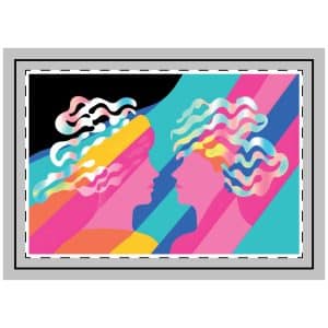 Colorful Abstract Gemini Twins Throw Pillow