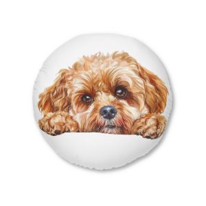 Dogs 37 Tufted Floor Pillow Round