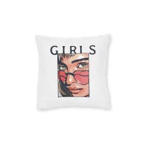 Girls Copia 3 Square Pillow Pink Back
