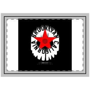Brooklyn California Star Graphic Throw Pillow