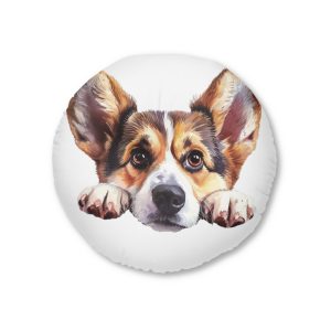 Dogs 15 Tufted Floor Pillow Round