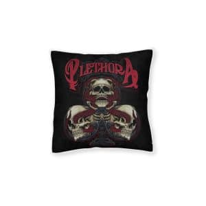 Clover With Text Illustration Square Pillow Pink Back
