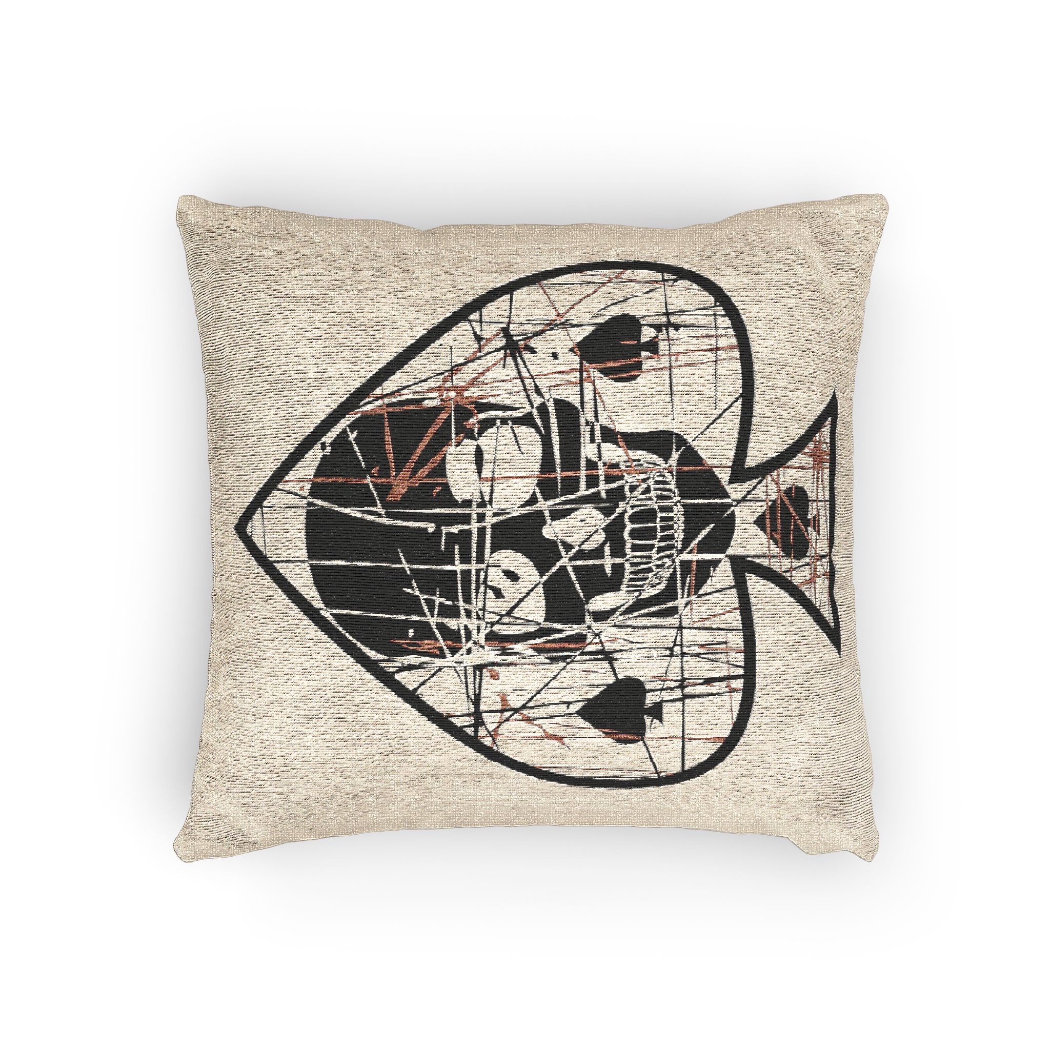 Ace Spades With Skull Grunge Vintage Design T Shirts(5) Woven Pillow - Image 4