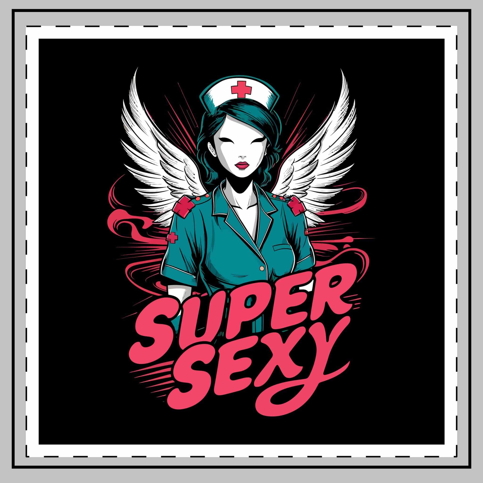 Supersexy Nurse Throw Pillow - Image 2