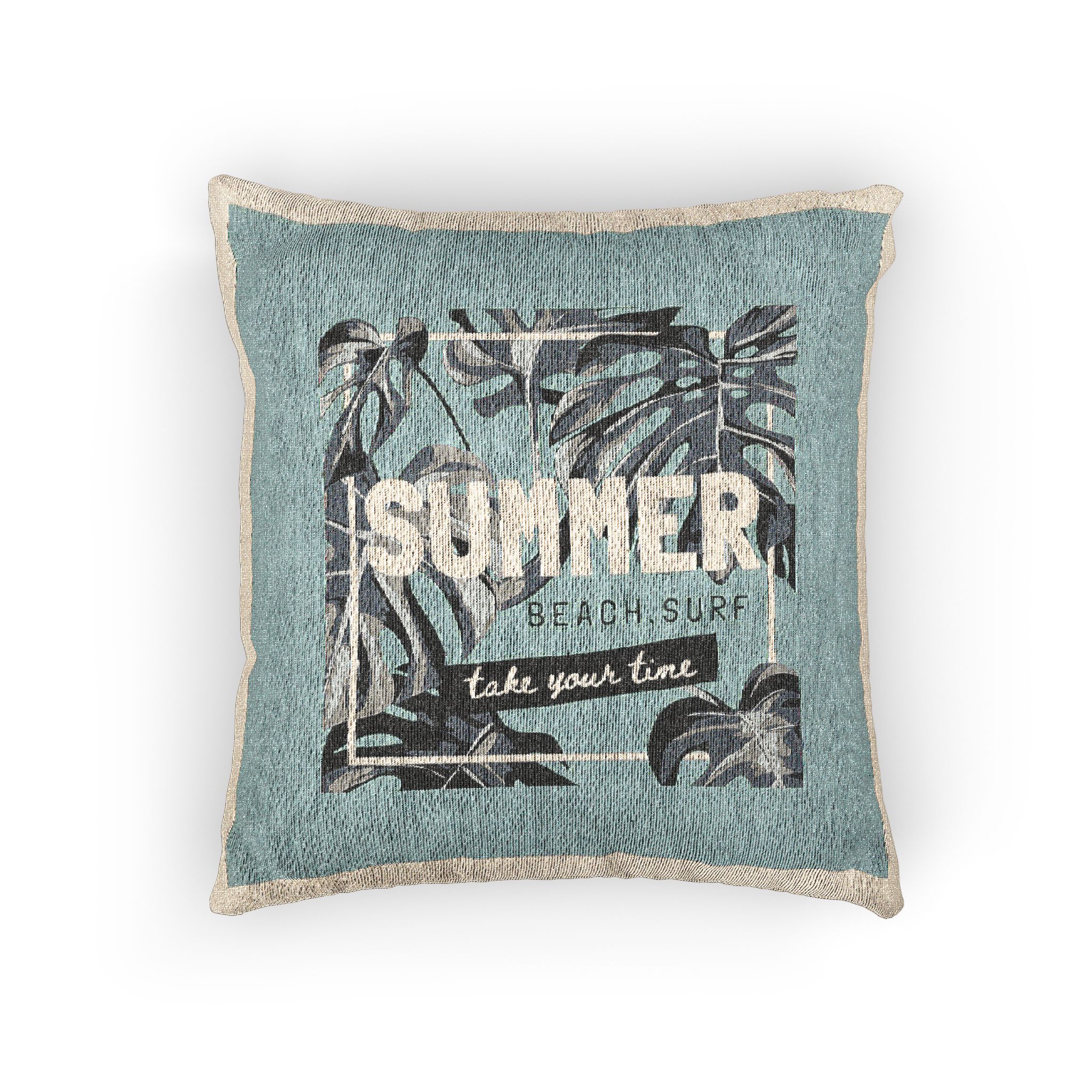 Summer Beach Surf Woven Pillow - Image 3