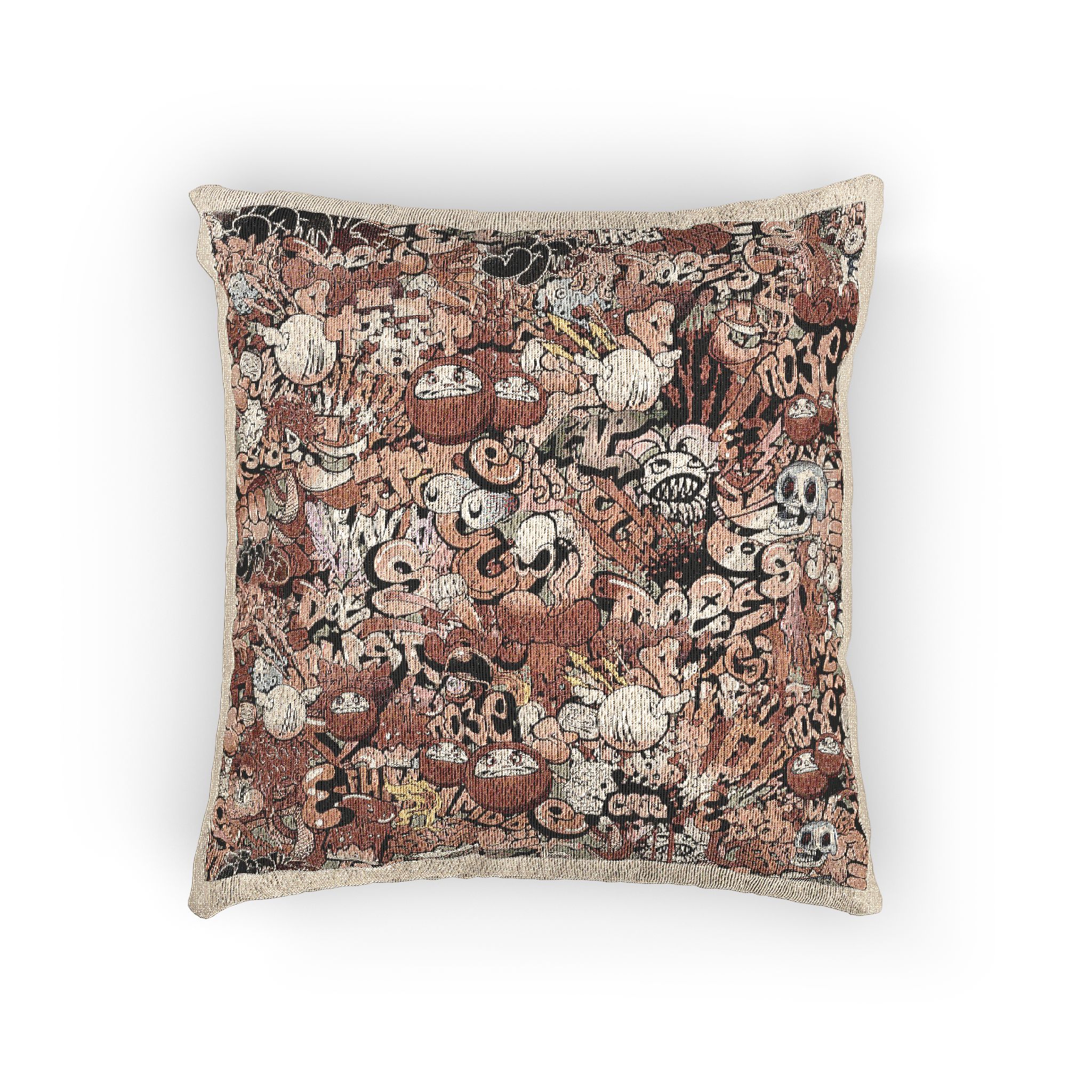 Seamless Graffiti Pattern 1 Woven Pillow
