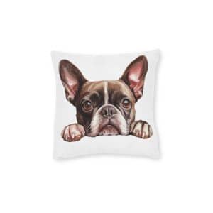 Dogs 29 Square Pillow Pink Back
