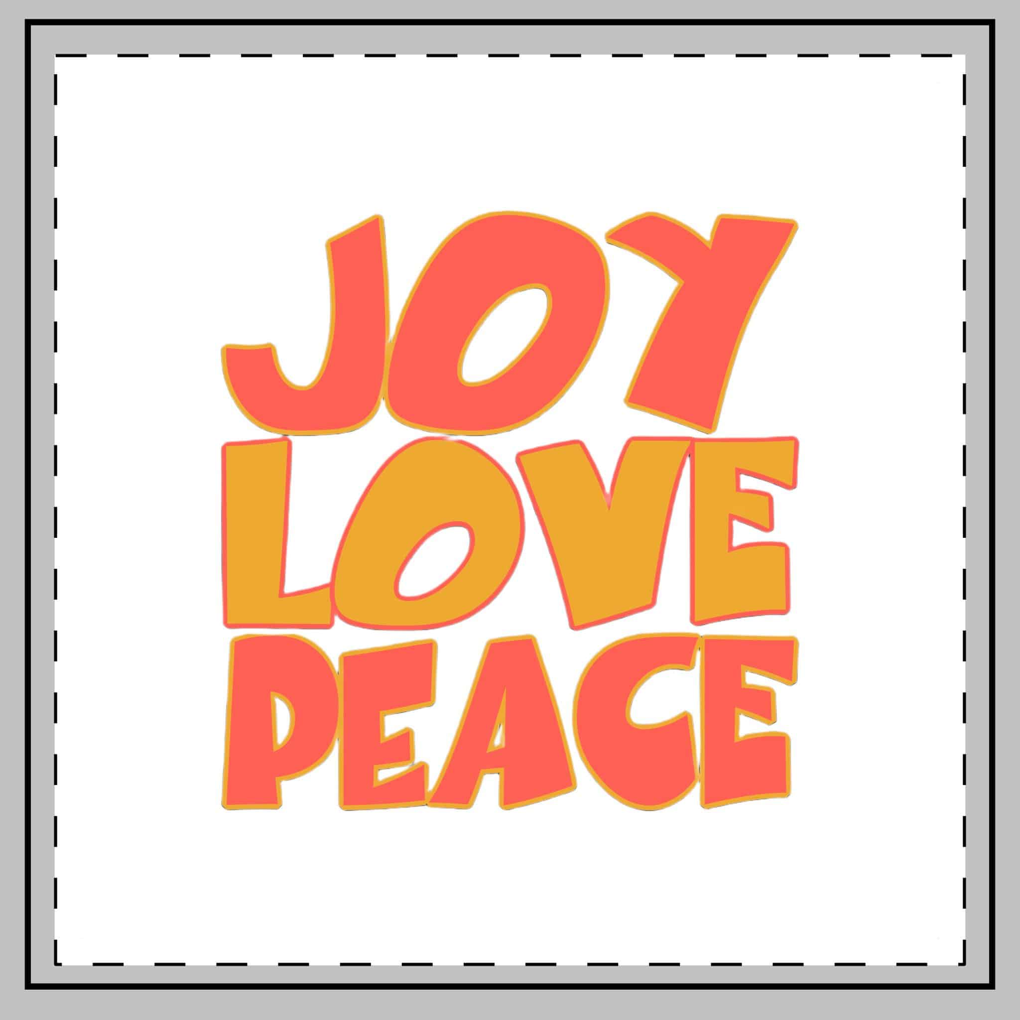 Joy Love Peace Throw Pillow - Image 2