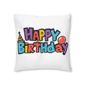 Happy Birthday V3 Tufted Floor Pillow Square