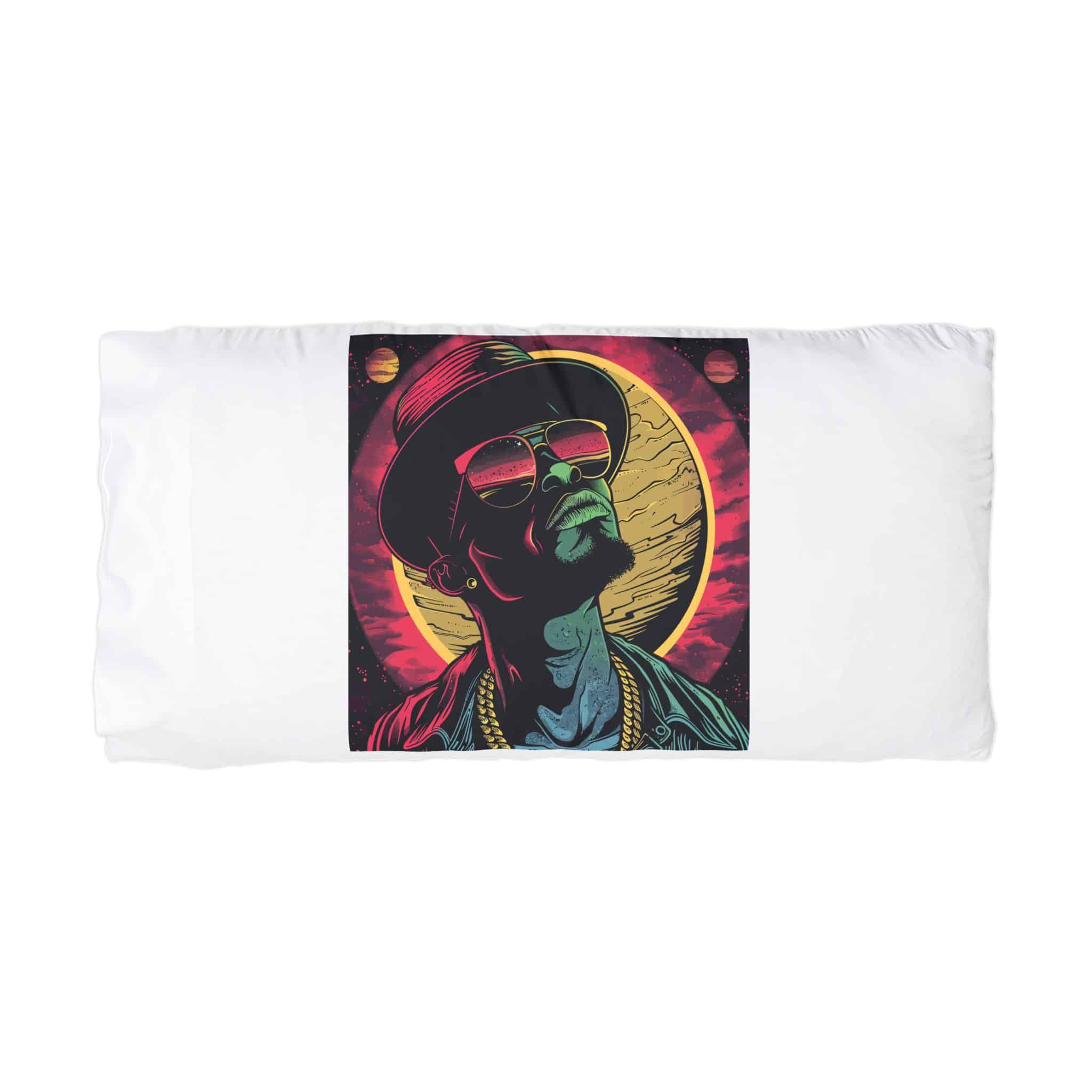 Cartoon Wearing Hoodie Sunglasses Microfiber Pillowcase - Image 3