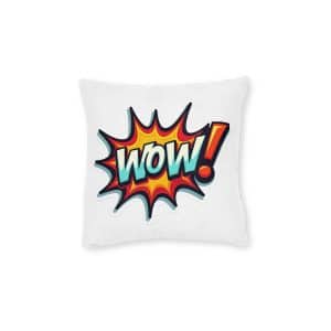 Comic With Word Wifi It Square Pillow Pink Back