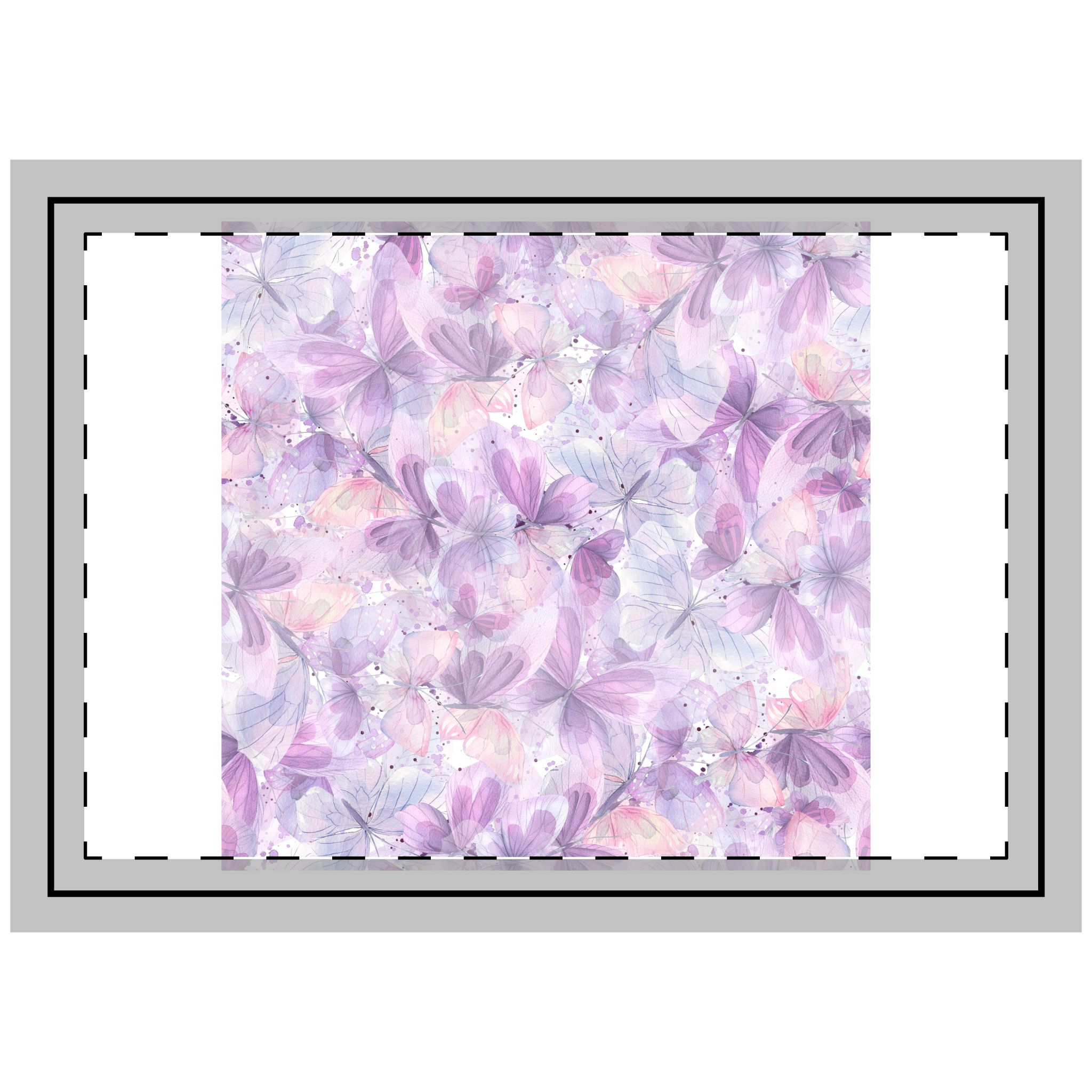 Lilac Pink Blue Butterflies Watercolor Illustration Seamless Pattern White Background From Cats Butterflies Collection Fabric Textile Wallpaper Packaging Wrapping Paper Decoration Throw Pillow