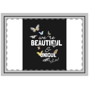 We're Beautiful and Unique Throw Pillow