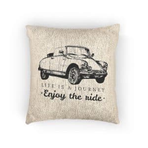 Life Is A Journey Enjoy the Ride 4 Woven Pillow