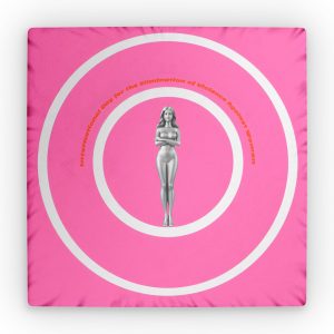 Vector International Day Elimination Violence Against Women Poster Banner Custom Shaped Pillows