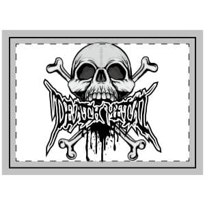 Gothic Sign With Skull Grunge Vintage Design T Shirts (56) Throw Pillow