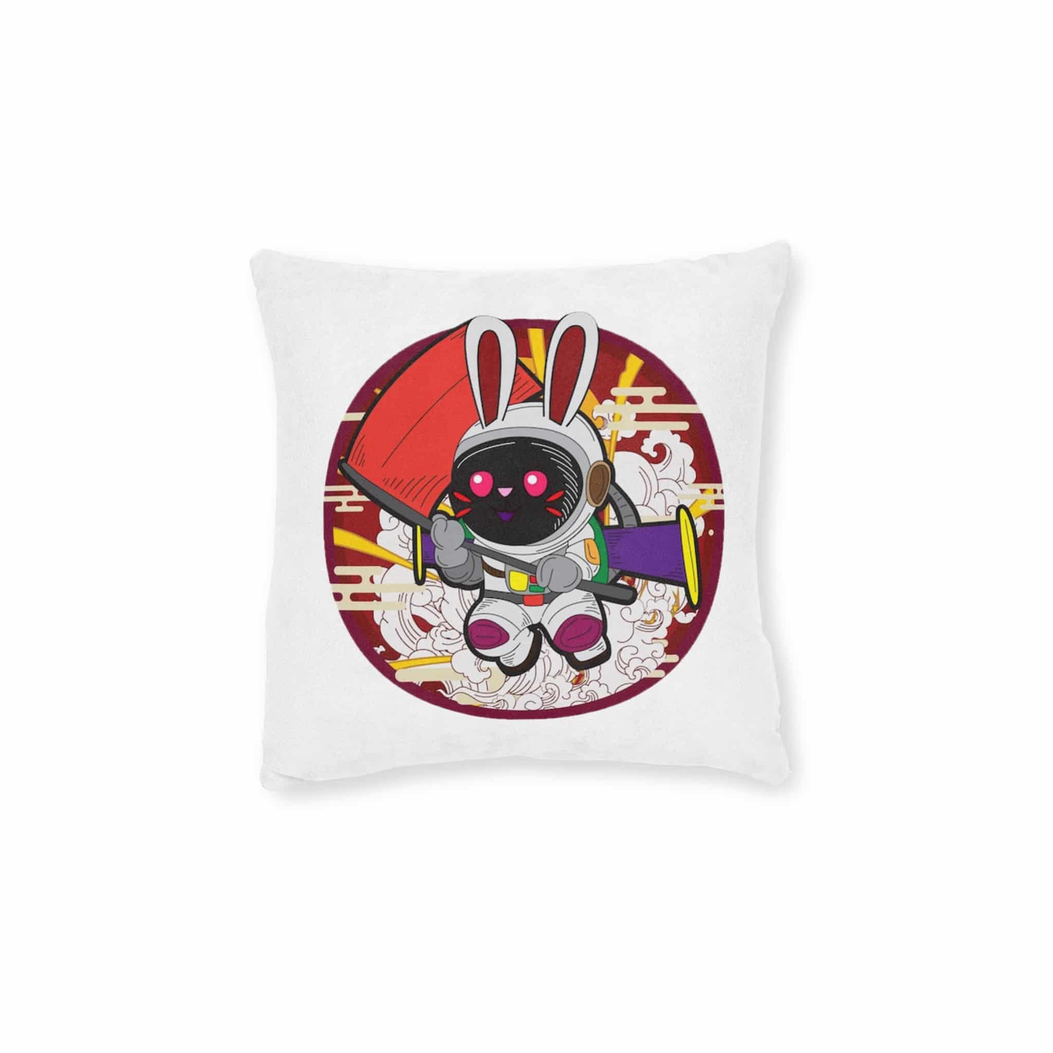 Fantasy V1 Square Pillow Pink Back