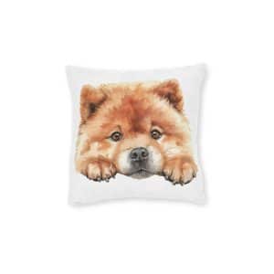 Dogs 12 Square Pillow Pink Back