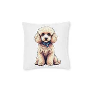 Dogs Collection 18 Square Pillow Pink Back
