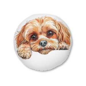 Dogs 40 Tufted Floor Pillow Round