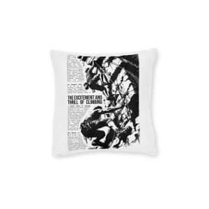 Climbing Poster Sketch Art Part 2 Square Pillow Pink Back