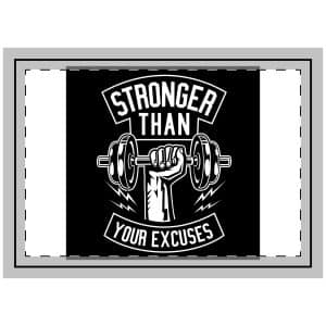 Stronger Than Your Excuses Throw Pillow