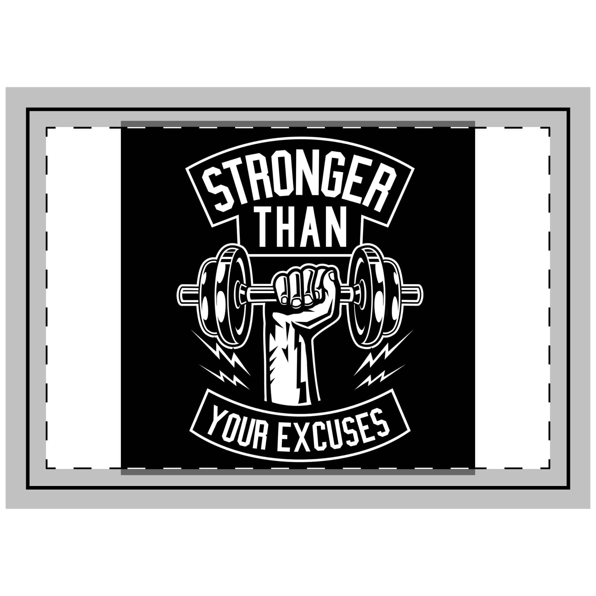 Stronger Than Your Excuses Throw Pillow