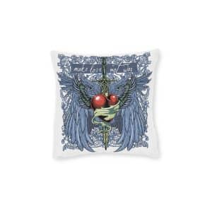 Vector Illustration Tshirt Design Eps Square Pillow Pink Back