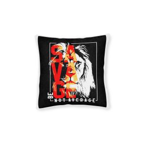 Be Savage Not Average Copia 2 Square Pillow Pink Back