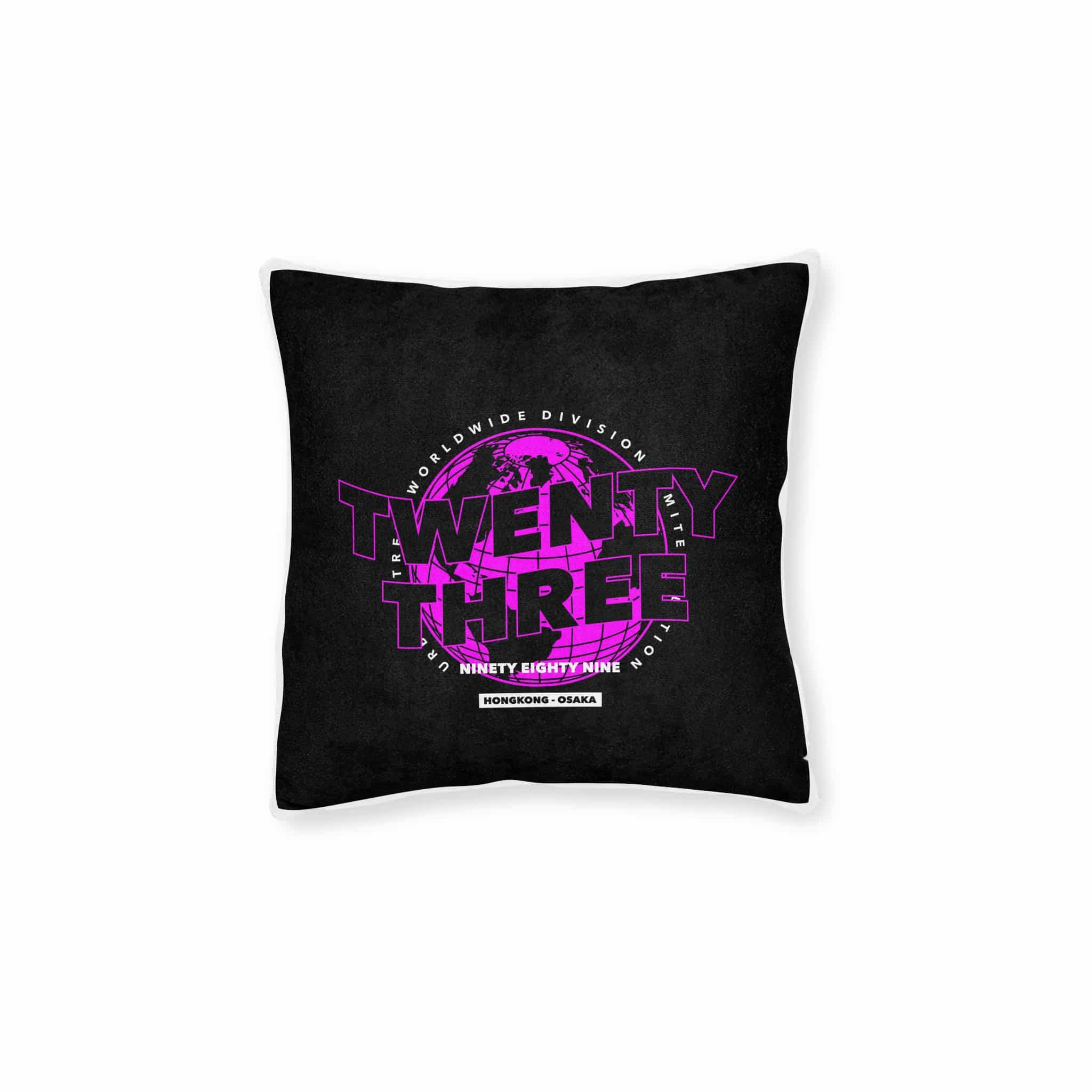 Twenty Three Hongkong Osaka Street Vintage Square Pillow Pink Back