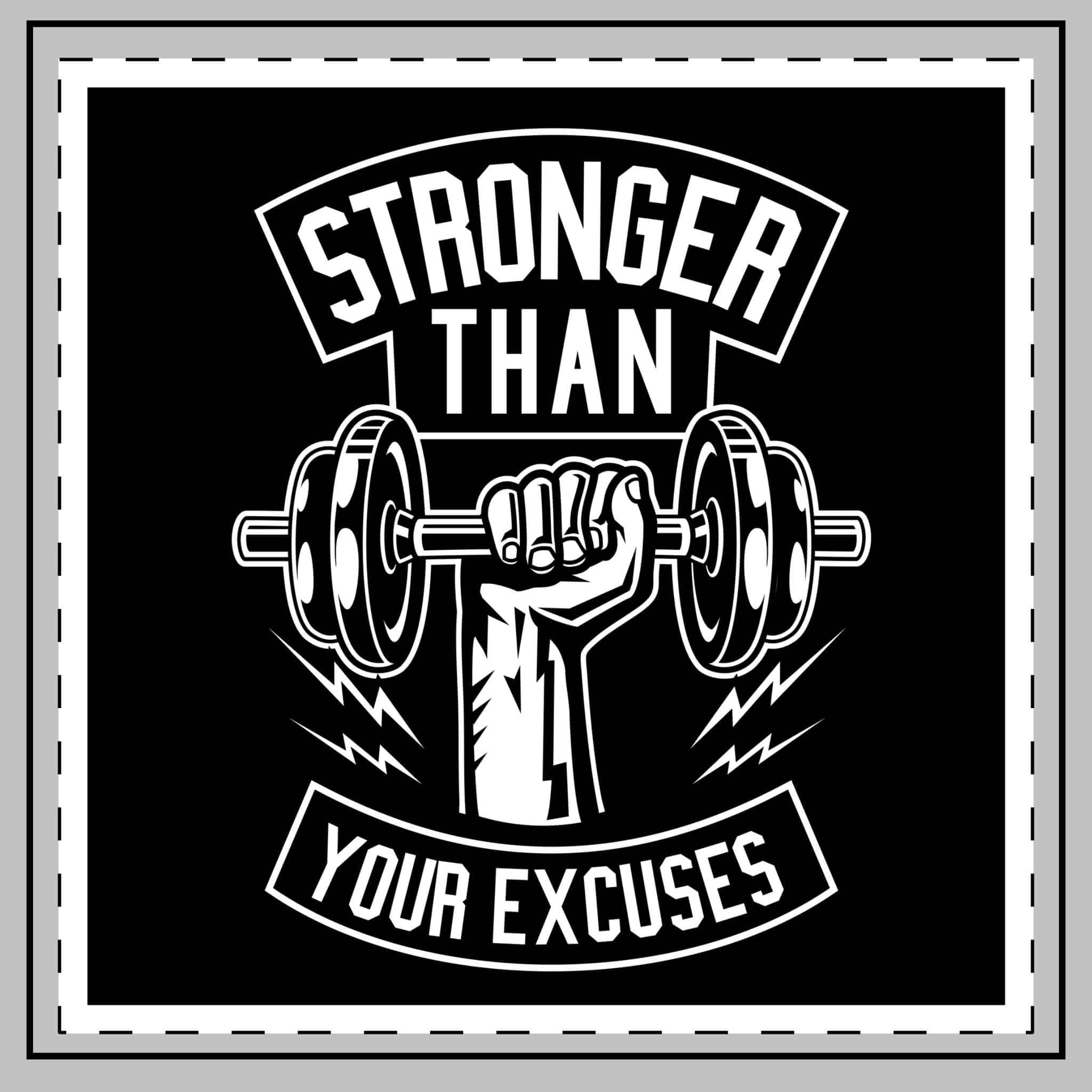 Stronger Than Your Excuses Throw Pillow - Image 2