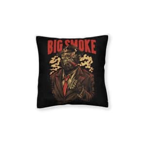 Big Smoke Square Pillow Pink Back