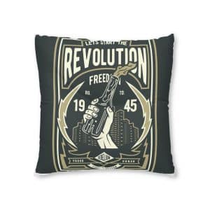Lets Start the Revolution Tufted Floor Pillow Square
