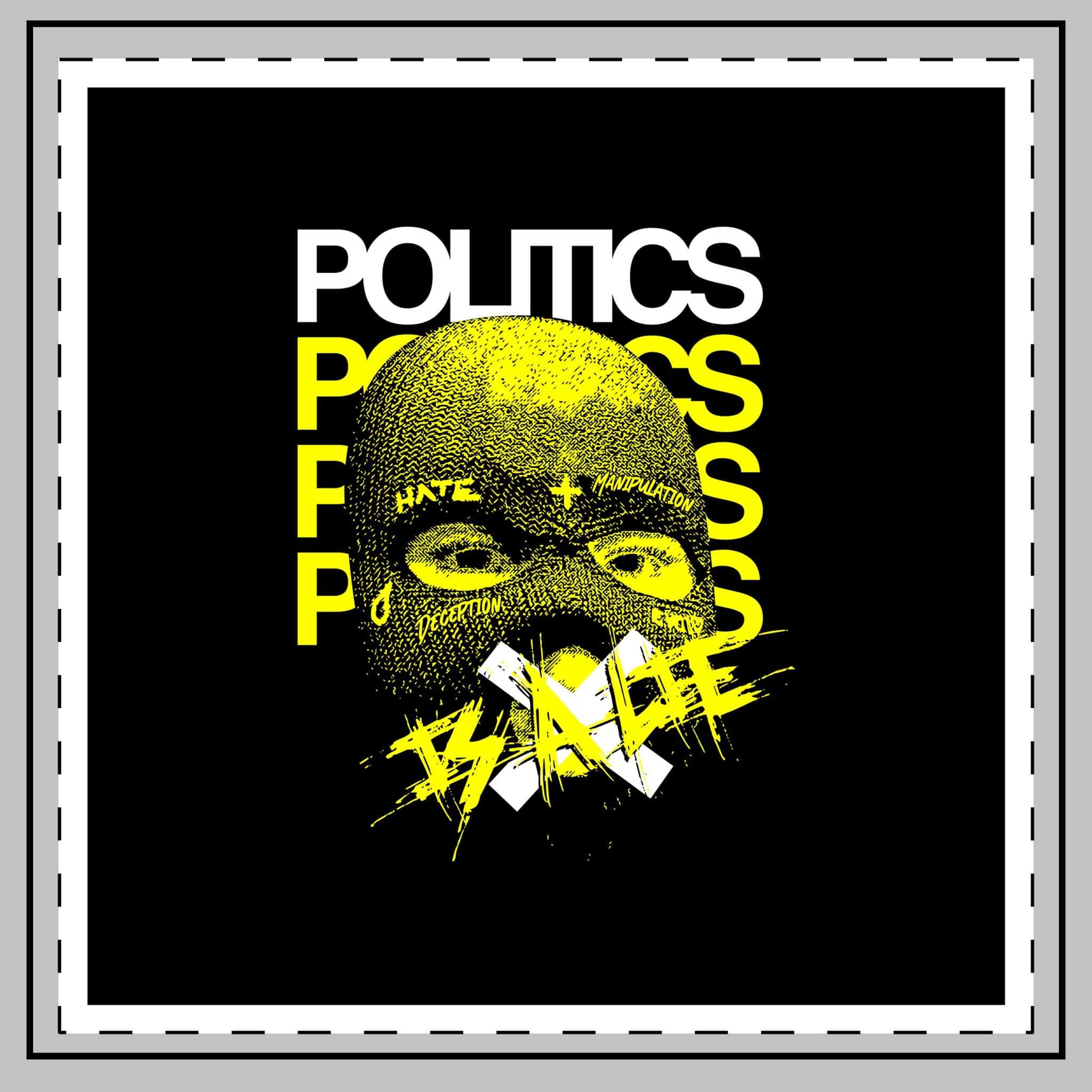 Politics Is A Lie Sinple Vintage Fashion Throw Pillow - Image 2