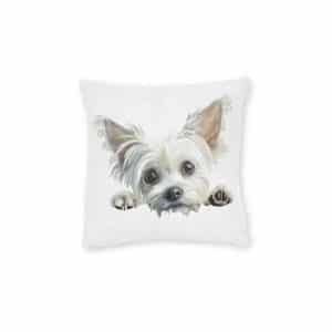 Dogs 16 Square Pillow Pink Back