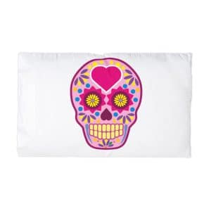 Color Mexican Sugar Skull Vintage Design T Shirts Microfiber Pillowcase