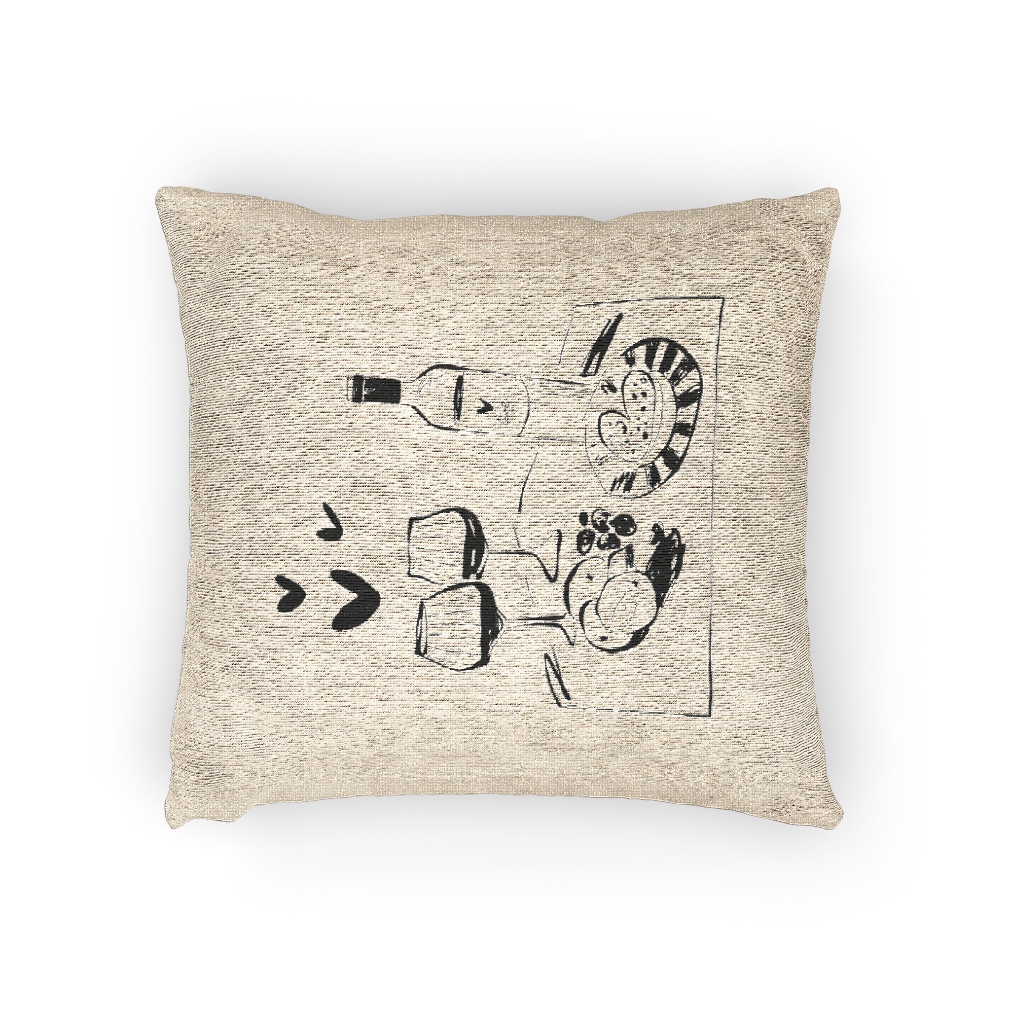 Saint Valentine S Day Hand Drawn Trendy Vector Illustration Love Card Design Cute Doodle Romantic Woven Pillow - Image 2