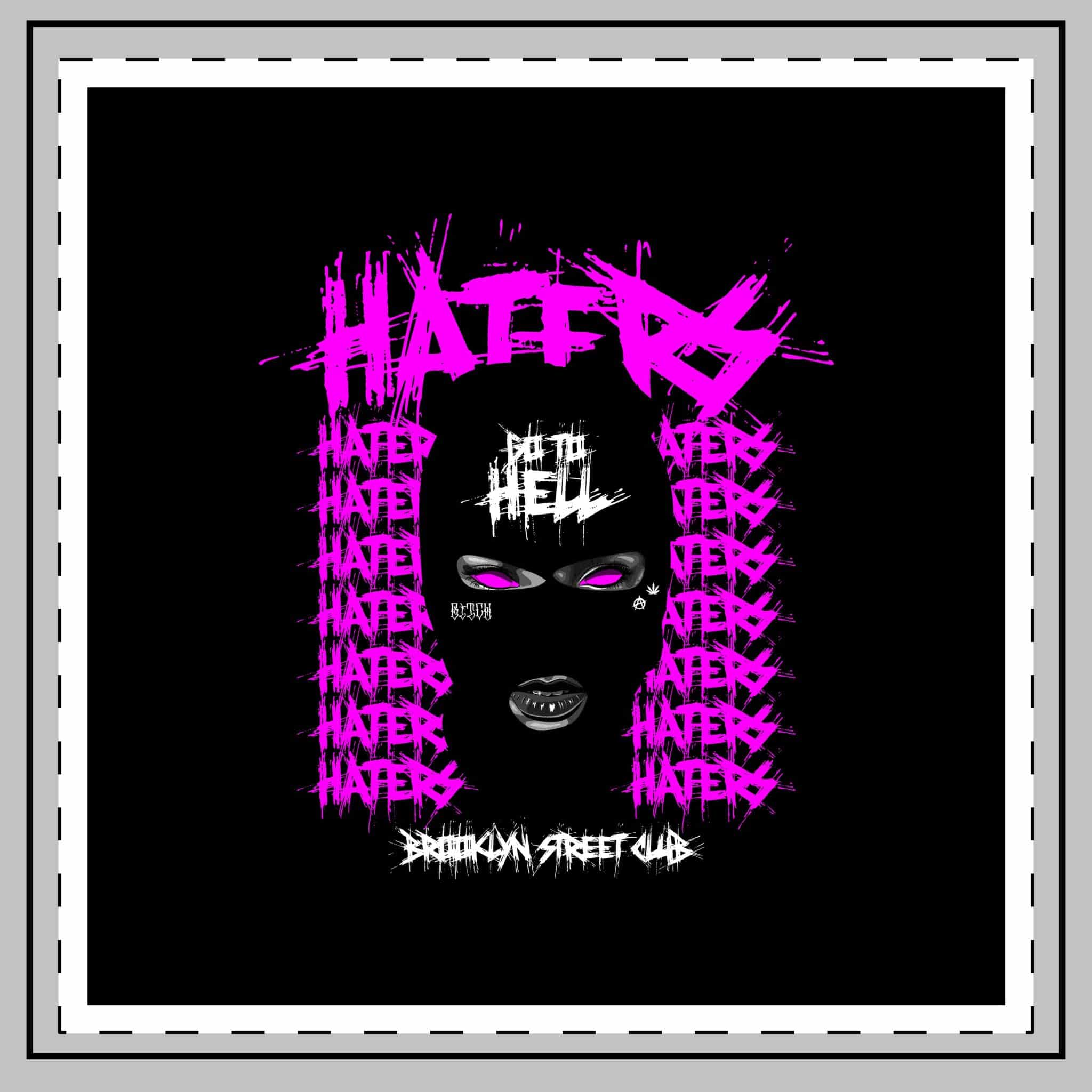 Haters Brooklyn Abstract Street Vintage Fashion Throw Pillow - Image 2