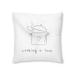 Cooking Is Love Tufted Floor Pillow Square