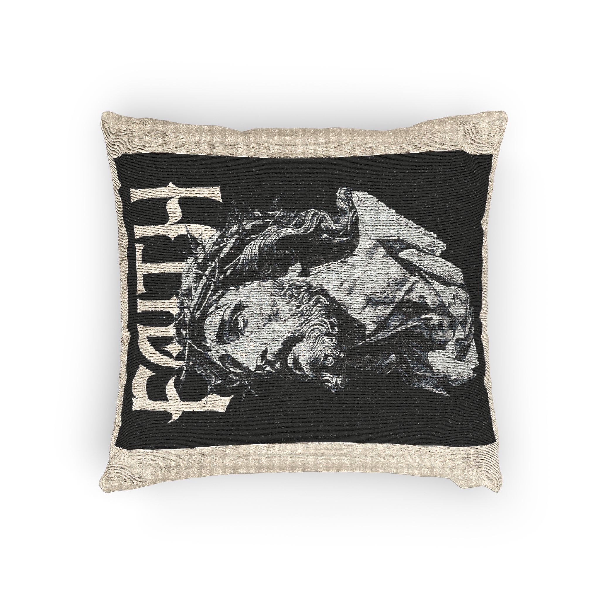 Streetwear Design Tshirt Brutalism Urban Street Style Streetwear Clothing Design Print Copia Woven Pillow - Image 4