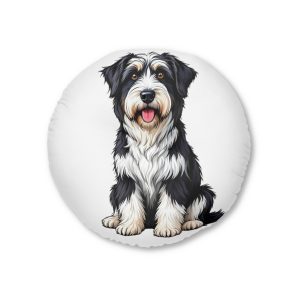 Dogs Collection 10 Tufted Floor Pillow Round
