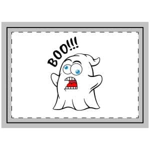 Funny Cartoon Ghost Character Throw Pillow