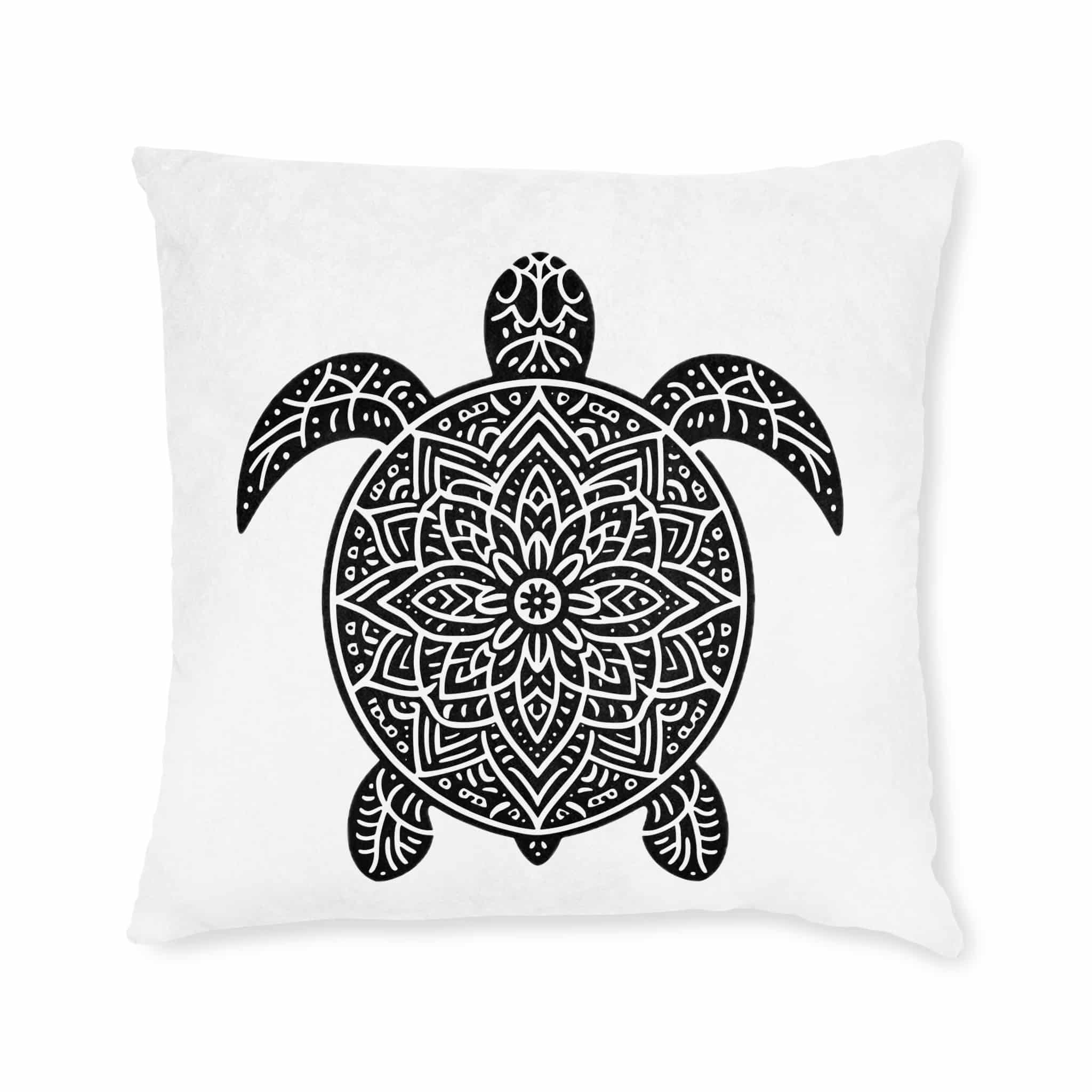 Turtle Copia Square Pillow Pink Back - Image 9