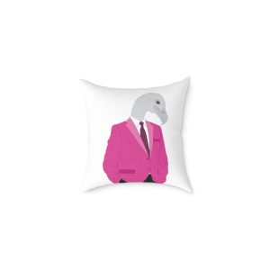 Vulture Businessman 01 Square Poly Canvas Pillow