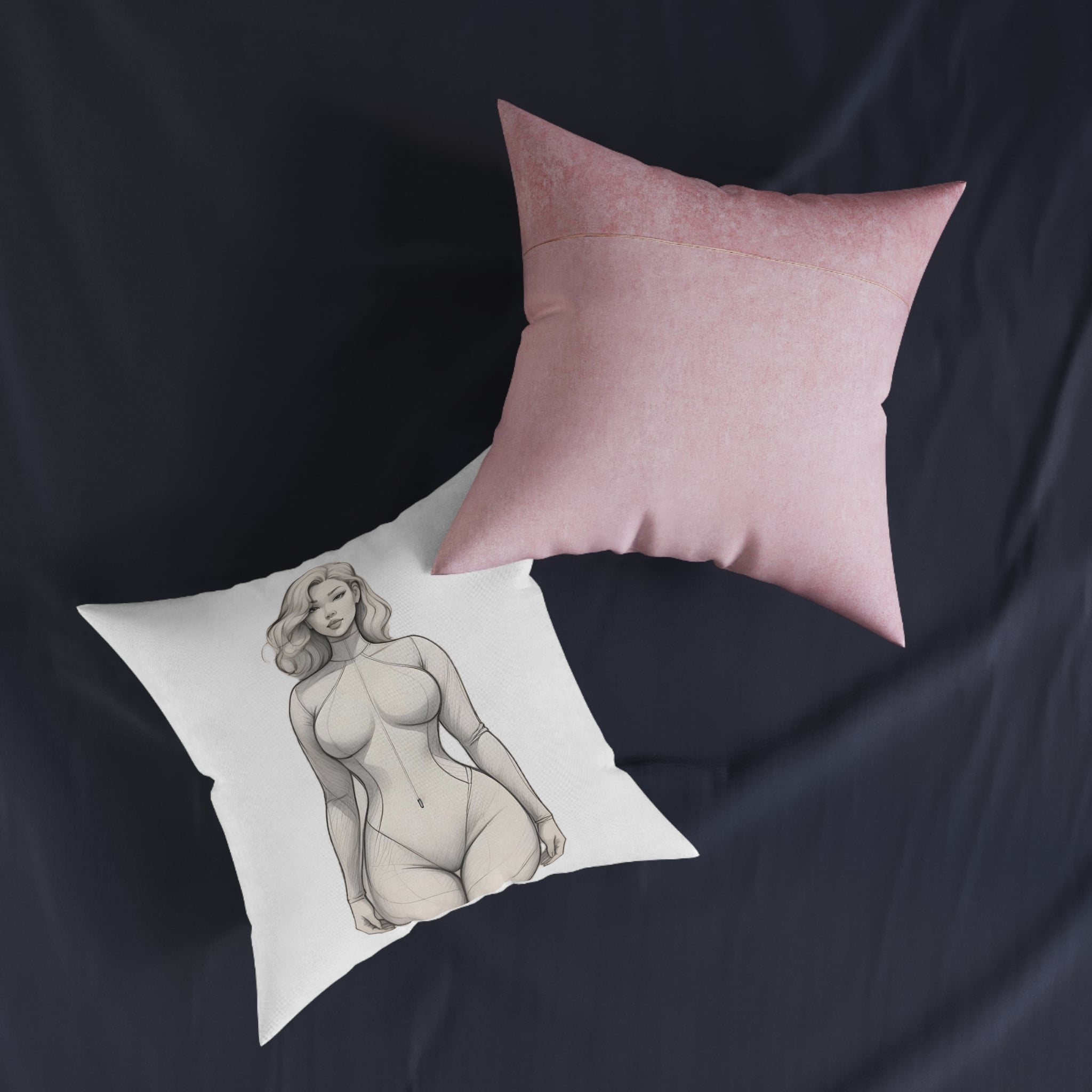 Original Design 07BCB0 Square Pillow Pink Back - Image 11