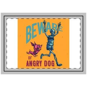 Be Ware of Angry Dog Throw Pillow