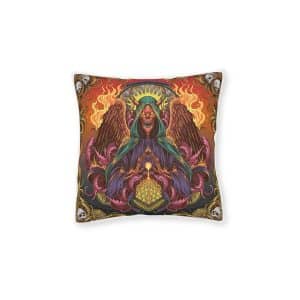 The First Villain Square Pillow Pink Back