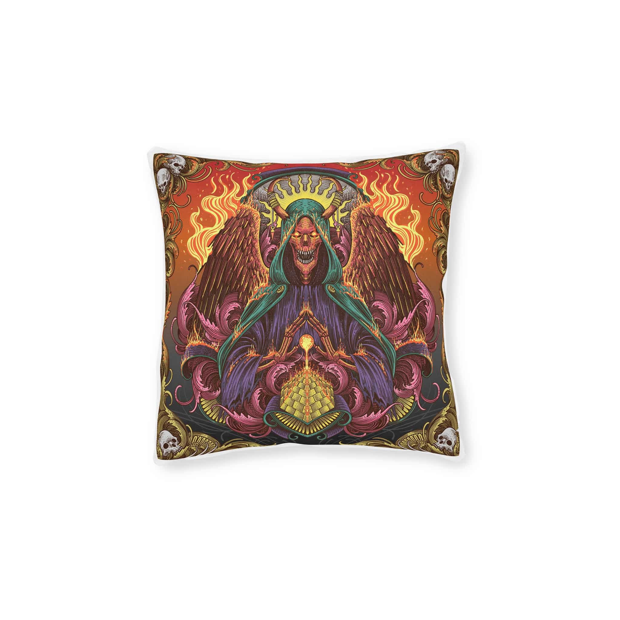 The First Villain Square Pillow Pink Back