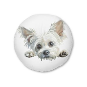 Dogs 16 Tufted Floor Pillow Round