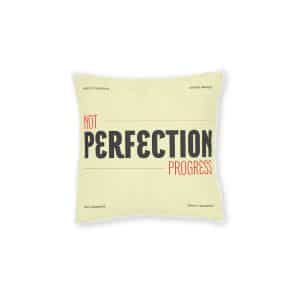 Psd Progress Perfection Typography Design Social Media Instagram Post Template Square Pillow Pink Back